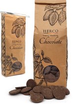 Suikervrije Pure / Donkere Chocolade 61% - Hapklare Smeltchocolade Druppels / Chips - 800 g