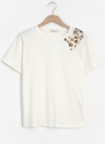 Sissy-Boy - Wit t-shirt met kralen embroidery