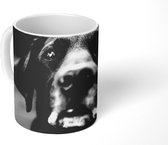Mok - Koffiemok - Dierenprofiel labrador hond in zwart-wit - Mokken - 350 ML - Beker - Koffiemokken - Theemok