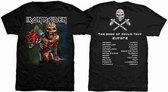 Iron Maiden Heren Tshirt -M- The Book Of Souls European Tour Zwart