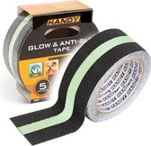 Anti-Slip Strip Tape Zelfklevend (Lichtgevend) - 5M x 5 CM - voor Trap, Vloer, Drempel - Waterproof - voor Binnen en Buiten - Zwart