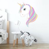 Muursticker Eenhoorn Unicorn | 45 x 35 cm | Wanddecoratie | Dieren | Muurdecoratie | Slaapkamer | Kinderkamer | Babykamer | Meisje | Decoratie Sticker