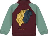 Smitten Organic Eagle Geborduurd Block Color Melange Sweat Jacket