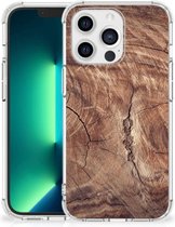 Etui pour smartphone iPhone 13 Pro Max Etui pour smartphone avec bord transparent Tronc d'arbre