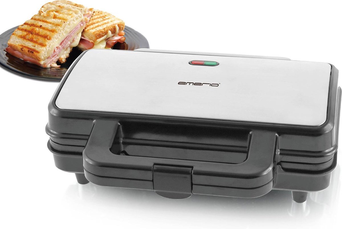 Emerio ST-109562 - Tosti-apparaat - Dubbele Toast Sandwich Maker - Indicatie Lampje - Anti Aanbaklaag - Emerio