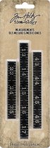 Tim Holtz measurements metal rulers x3