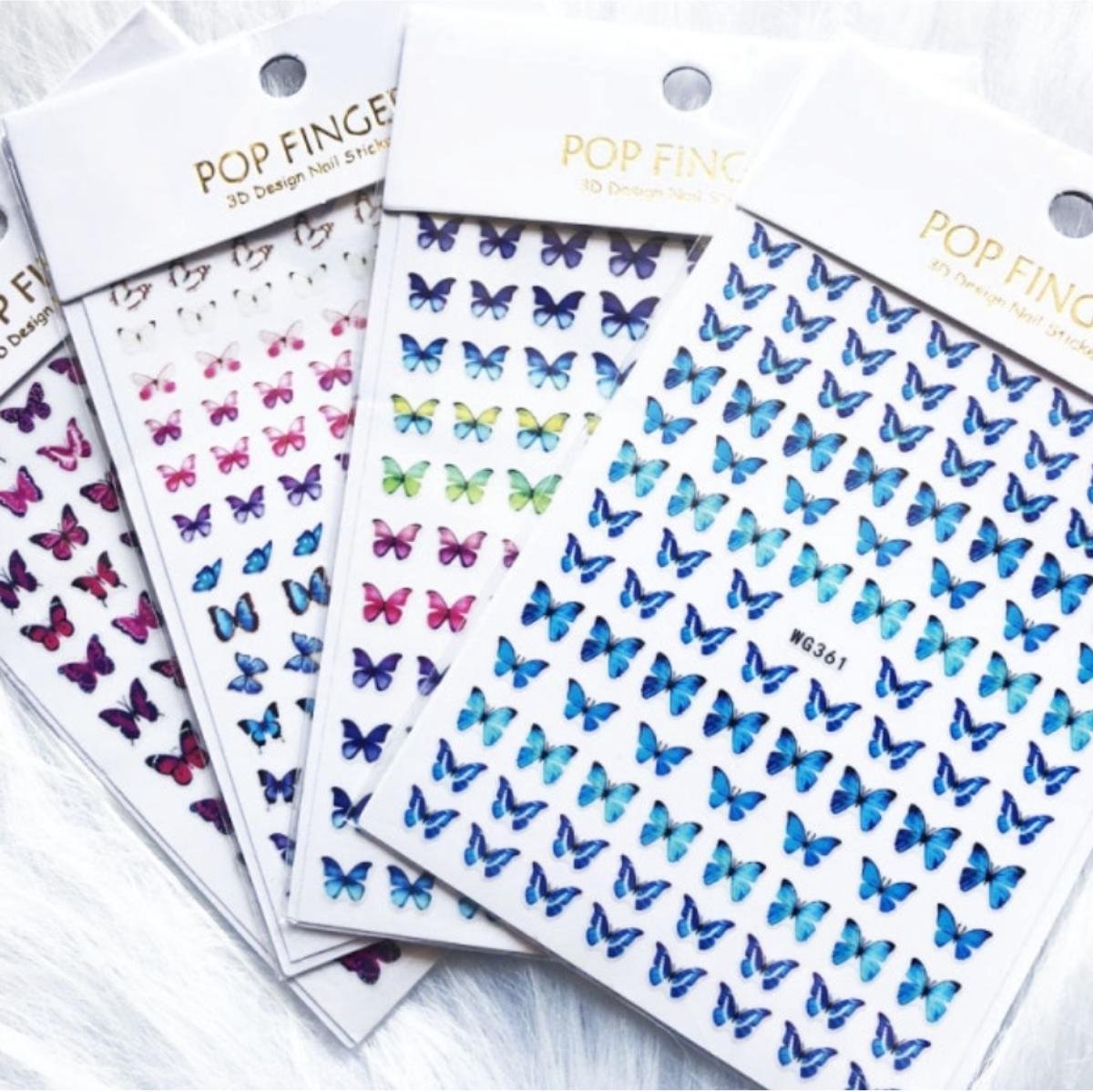 Goedkoopste GUAPÀ® Nagelstickers | Nagel Stickers Vlinders | Nail Art 3D Stickers | Nagelstickers Kinderen | Nagel Stempel | 4 Nagelstickers Velletjes