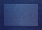 ASA Selection Geweven Rand Placemat -  33 x 46 cm - Donkerblauw