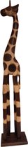 Giraffe van hout | 80cm hoog | Handgemaakt | Exclusieve Dier decoratie