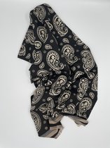 HIP by Dorion - Dames - Bandana sjaal - Wol - Zwart - 190x65cm
