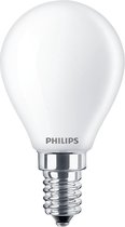 Philips LED WarmGlow kogel lamp mat dimbaar - E14 P45 3,4W 470lm 2200K-2700K 230...
