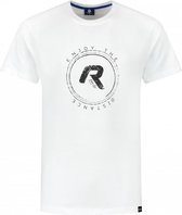 Rogelli Graphic T-Shirt Sportshirt - Korte Mouwen - Heren - Wit - Maat XL