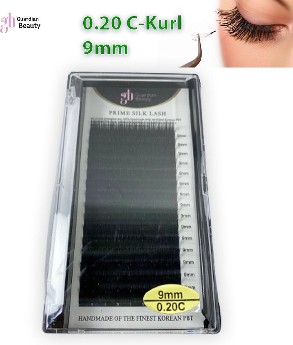 Guardian Beauty Prime Silk Lashes 9mm 0.20 C-krul | Wimpers Extensions | Eyelashes | Wimpers | Wimperextensions