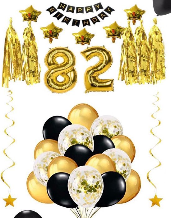 82 Jaar Verjaardag Feest Pakket Versiering Ballonnen Voor Feest 82 Jaar 82-jaar-verjaardag-feest-pakket-versiering-ballonnen-voor-feest-82-jaar