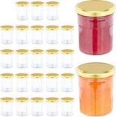 Relaxdays jampotten met schroefdeksel - set van 25 - inmaakpotten - voorraadpot 250 ml