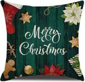 SUNMOOL Kerst Kussenhoes - Kussenhoes - Pillow cover - 45 x 45cm - Groen - 1Stuk