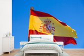 Papier peint photo en vinyle - Le drapeau national de l'Espagne largeur 450 cm x hauteur 300 cm - Tirage photo sur papier peint (disponible en 7 tailles)