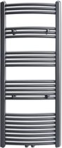 Badkamer Centrale Verwarming Handdoekenrek Radiator Curve 600x1424mm grijs