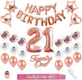 Party Pack® 21 Years Birthday Decoration - 21 dinner - rose gold/gold - Tout-en-un Party Pack - Décoration - Ballons - Party Pack - Anniversaire - Décoration de Fête