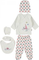 Monddoek cadeau - 5-delige baby newborn kleding set - Newborn set - Babykleding - Babyshower cadeau - Kraamcadeau