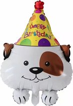 Folie ballon Happy Birthday hond - hond - dog - ballon - happy birthday - hondenfeest - hondenverjaardag