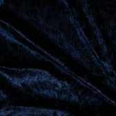 Velours de panne - 140cm breed - Donker marineblauw - 50 meter