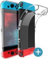 Protective Case met Screenprotector - Geschikt voor Nintendo Switch OLED - Transparant