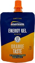 Maxim Energy Gel Orange met Cafeïne 12 x 100g - Sinaasappel - Geconcentreerde energiegel met sinaasappelsmaak -  Bevat cafeïne voor een extra energie kick - 12 hersluitbare voordee