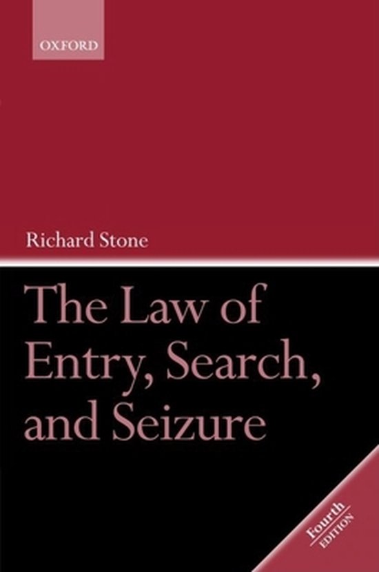 The Law Of Entry, Search, And Seizure - cover
