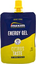 Maxim Energy Gel Citrus - 12 x 100g - Citroen - Geconcentreerde energiegel met citrussmaak - 12 hersluitbare voordeelverpakkingen met schroefdop - Te gebruiken tijdens het sporten