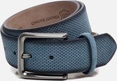 Ziengs Riem blauw Leer - Maat 110