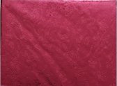 Luxe Tafelkleed Kerst - 200 x 140 cm - Rood - Metallic Vinyl Tafelkleed - Bloemenprint