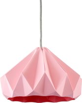 Snowpuppe - papieren origami lamp -  Chestnut – roze - Ø 28 cm