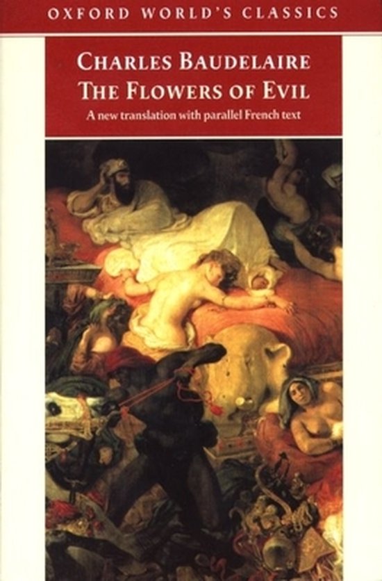 Couverture du livre 'Les Fleurs du Mal' de Charles Baudelaire, une nouvelle traduction avec texte français parallèle.