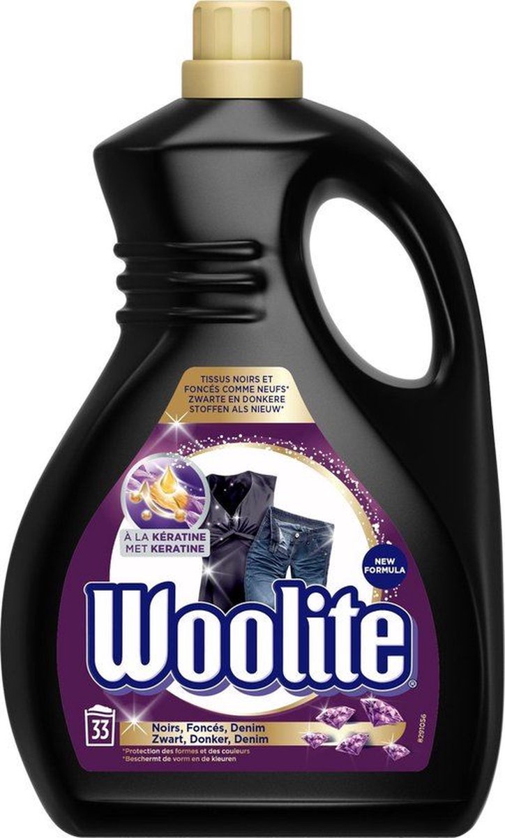 Woolite Zwart & Donker Wasmiddel - 8 X 2L - 264 wasbeurten