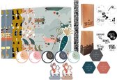 Ik pak het in! Lente bloesem inpakzakjes cadeauzakjes inpak set uitdeelzakjes cadeaustickers sluitzegels