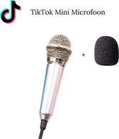 Mini microfoon voor smartphone - microfoontje- Zilver- Karaoke microfoon - TikTok Video - ASMR - mini microfoon - klein microfoon  -  Sinterklaas cadeautjes - schoencadeautjes - TikTok made m