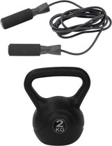 Tunturi - Fitness Set - Springtouw - Kettlebell 2 kg