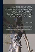 Hampshire County Court Records, Inferior Court of Common Pleas, General Sessions of the Peace, 1677-1837; no.20 1715-90