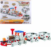 Ariko Bouwdoos - Metaal Trein met Wagons - bouwspel - constructieset trein met wagon staal zilver 239-delig - Inclusief gereedschap - S.T.E.M. speelgoed - stem-speelgoed