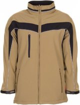 Planam softshell jas Plaline (2700) - Khaki | Zwart - L
