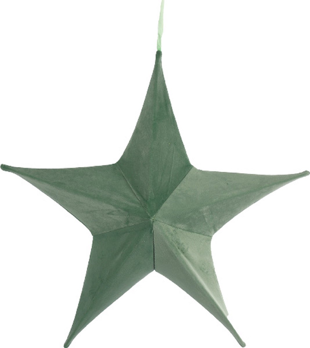 Non-branded Kersthanger Ster Maria 40 Cm Fluweel Lichtgroen