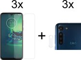 Beschermglas Motorola G8 Plus Screenprotector 3 stuks - Motorola G8 Plus Screen Protector Camera - 3 stuks