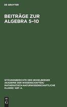 Sitzungsberichte Der Heidelberger Akademie Der Wissenschafte- Beiträge Zur Algebra 5-10