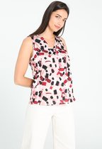 Cassis - Female - Top met verfprint  - Framboos