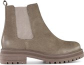 PS Poelman Mink Dames Chelsea laarzen - Donker Taupe - Maat 38