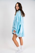 Wulfy Snuggie - Hoodie Deken - Deken met Mouwen – Hoodie Blanket - Fleece Deken – Fleece Plaid – Sherpa - Unisex - Lichtblauw