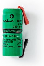 Nedis Oplaadbare NiMH-Batterij | 2.4 V | Oplaadbaar | 300 mAh | Voorgeladen | 1-Polybag | N/A | Soldeertab | Groen