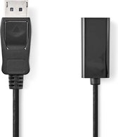 Nedis DisplayPort-Kabel | DisplayPort Male | HDMI™ Output | 1080p | Vernikkeld | 0.20 m | Rond | PVC | Zwart | Polybag