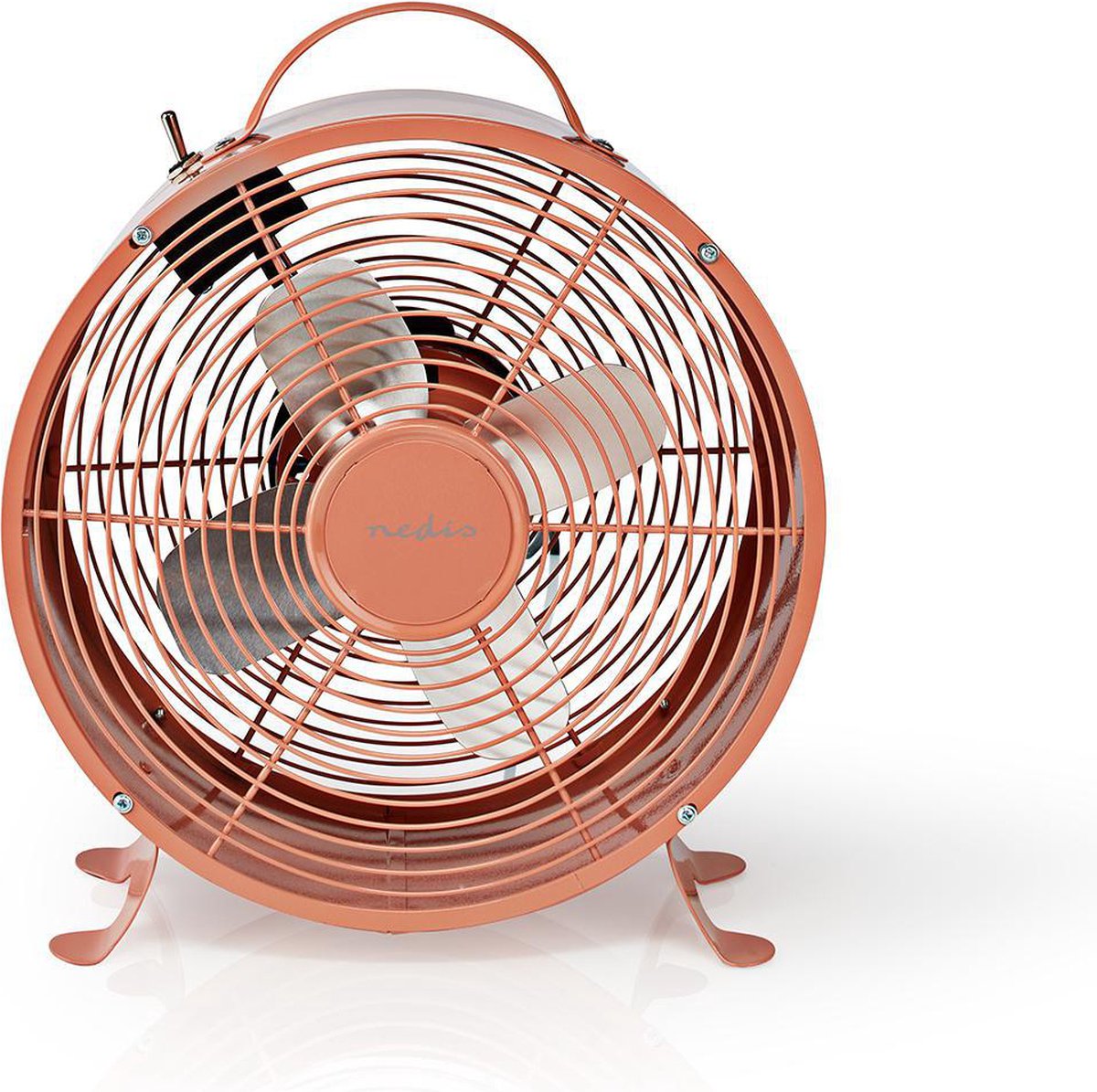 Nedis Tafelventilator | Netvoeding | Diameter: 250 mm | 20 W | 2 Snelheden | Oud Roze